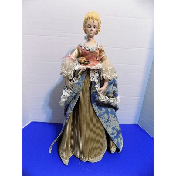 Vintage Victorian Lady Christmas Holiday Tree Topper Table Top Large - Picture 2 of 8
